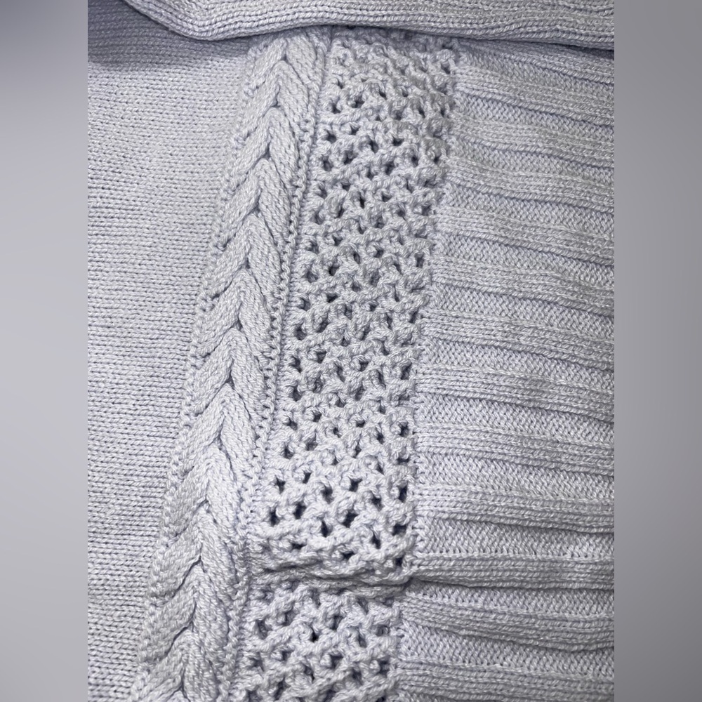 Altar'd State V-Neck Sweater - Soft Blue - Picture 6 of 6